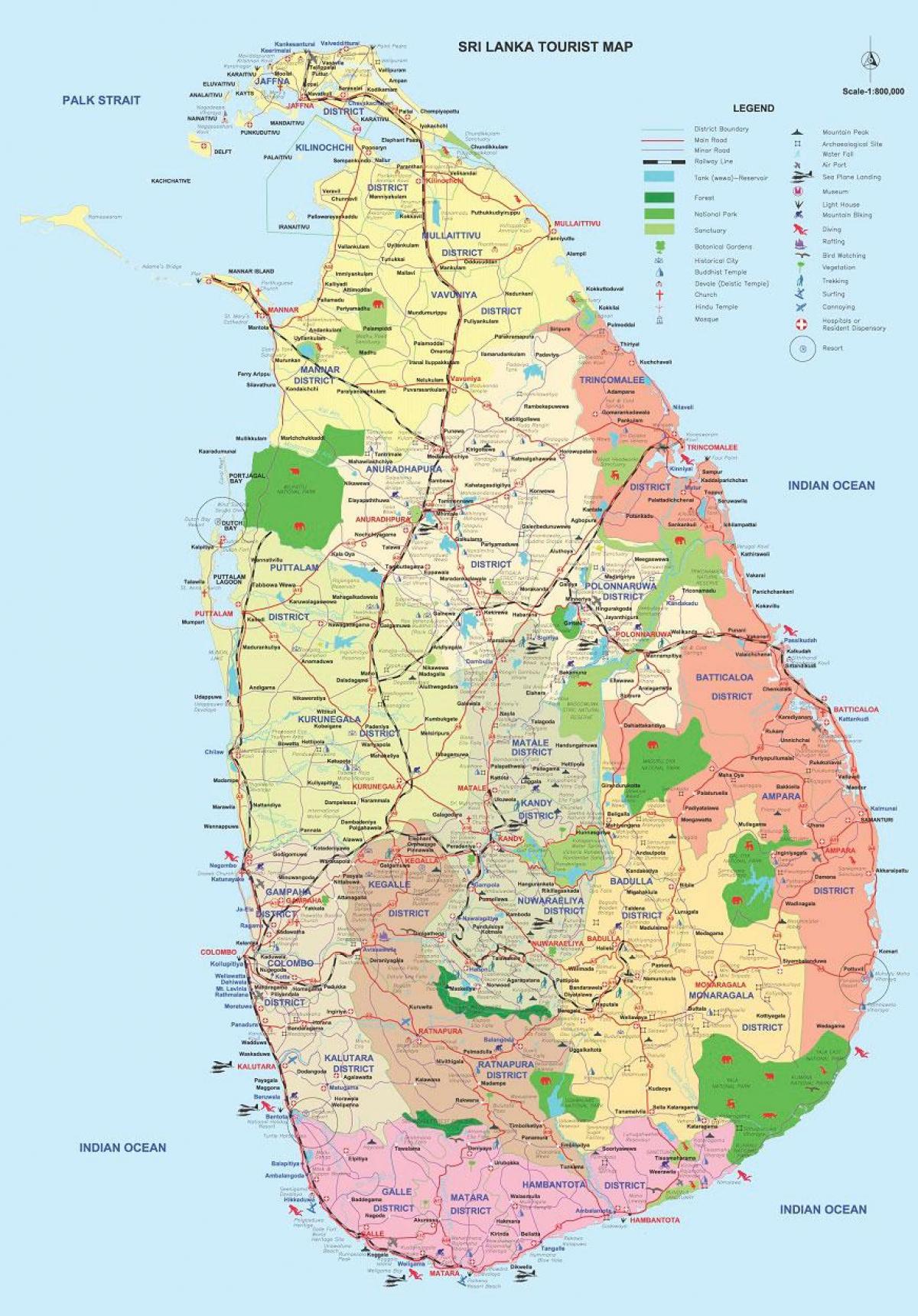 Sri Lanka ampara distriktet kort