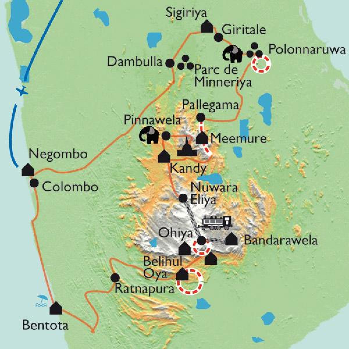 Sri Lanka kort sigiriya