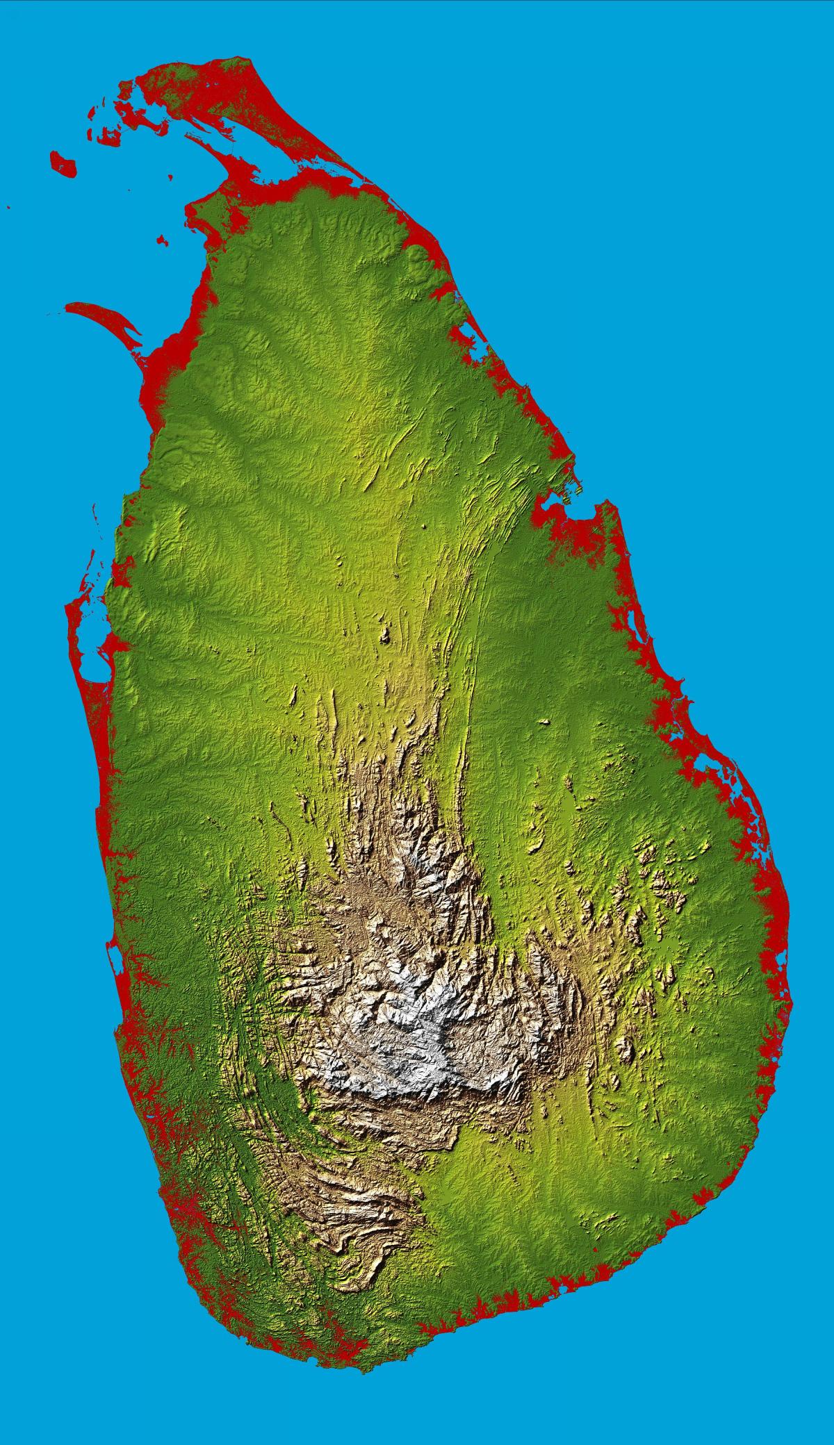 kort Sri Lanka 3d