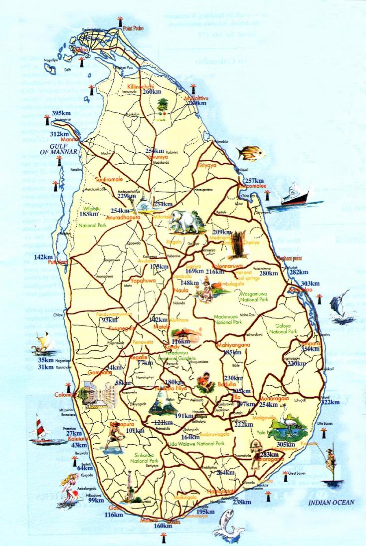 kort Sri Lanka beach resorts