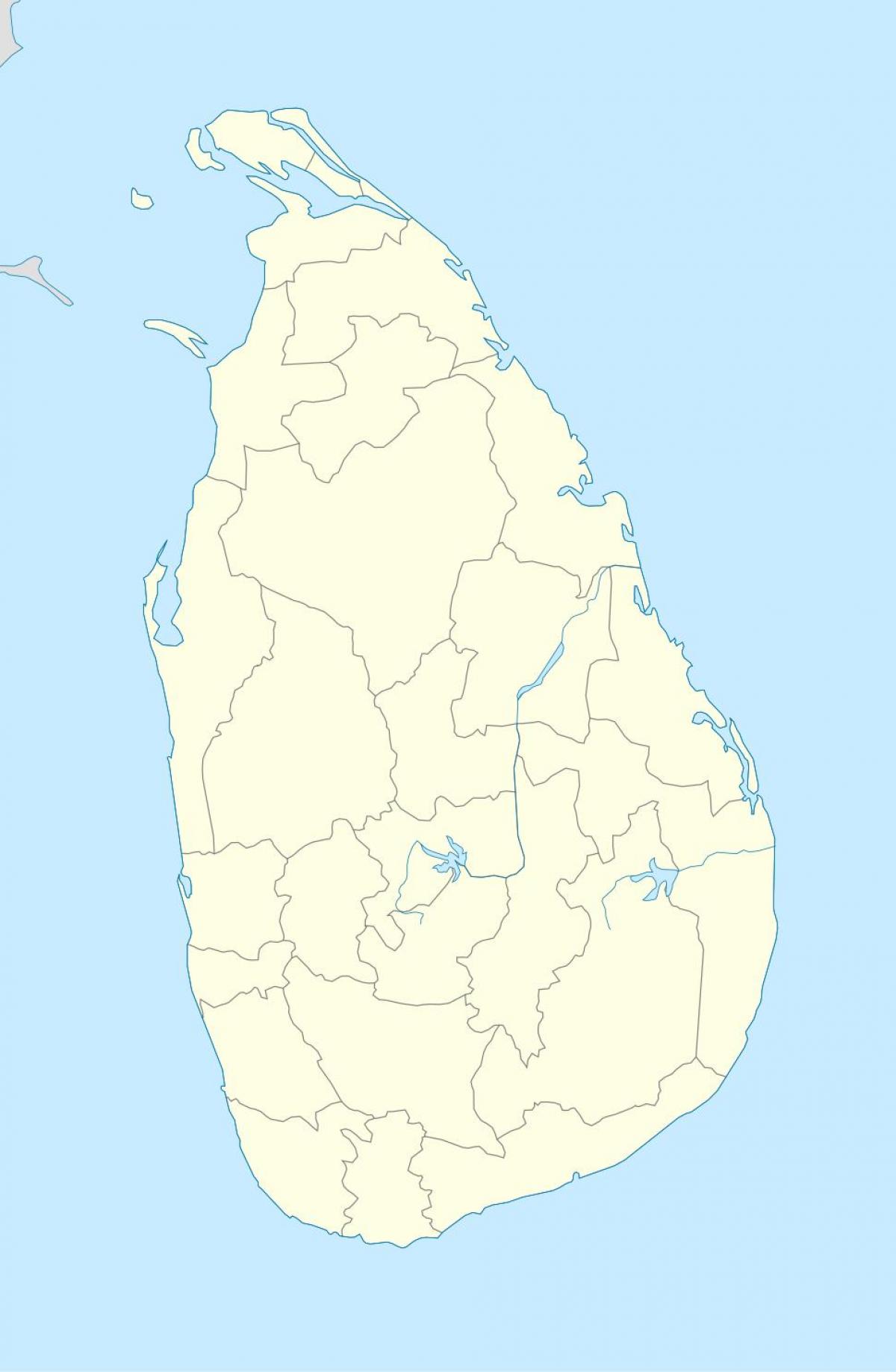 kort Sri Lanka divisions sekretariat
