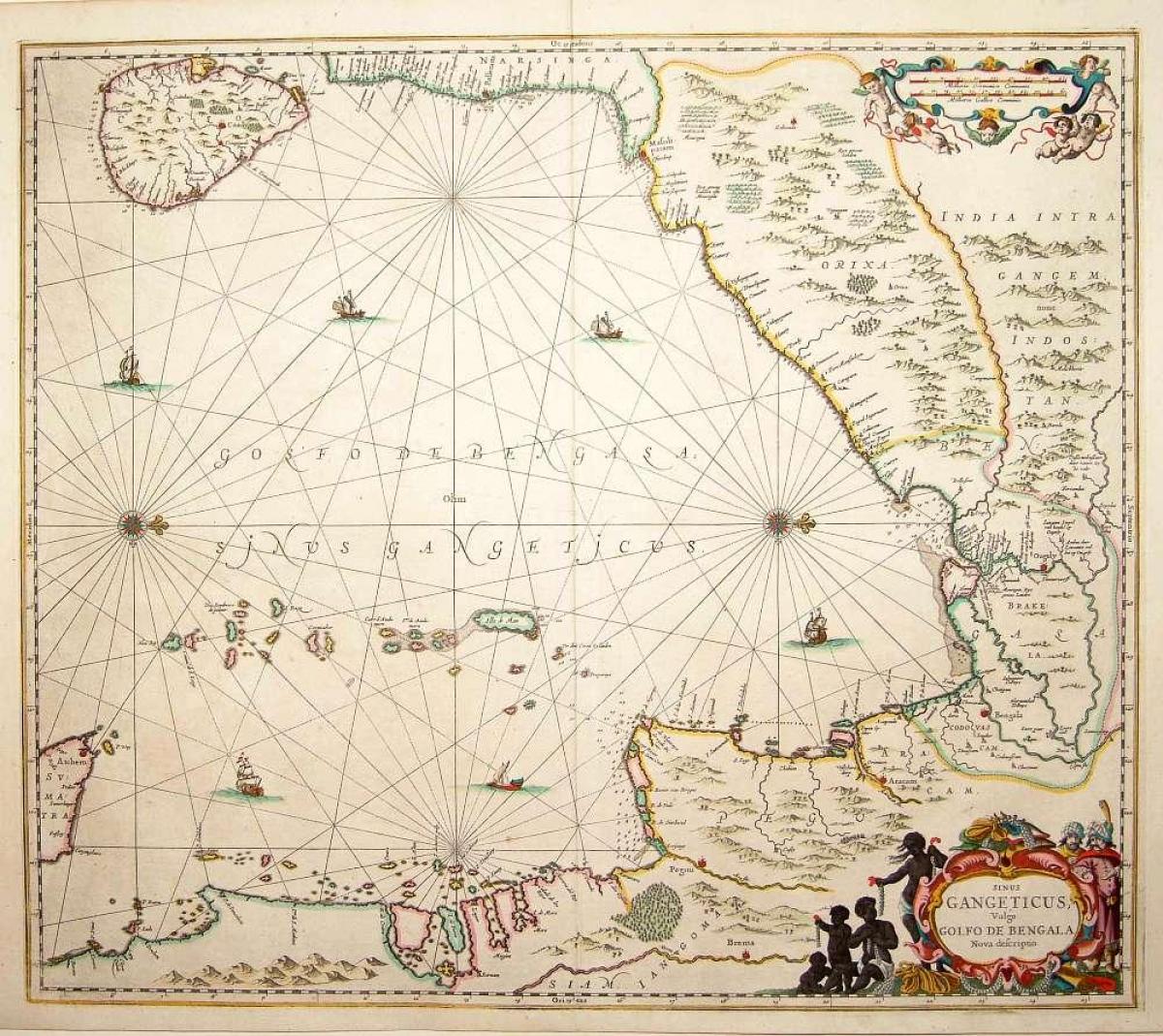 det gamle Sri Lanka kort