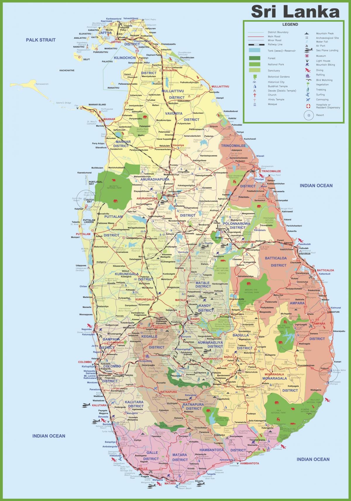 kort Sri Lankas landsby