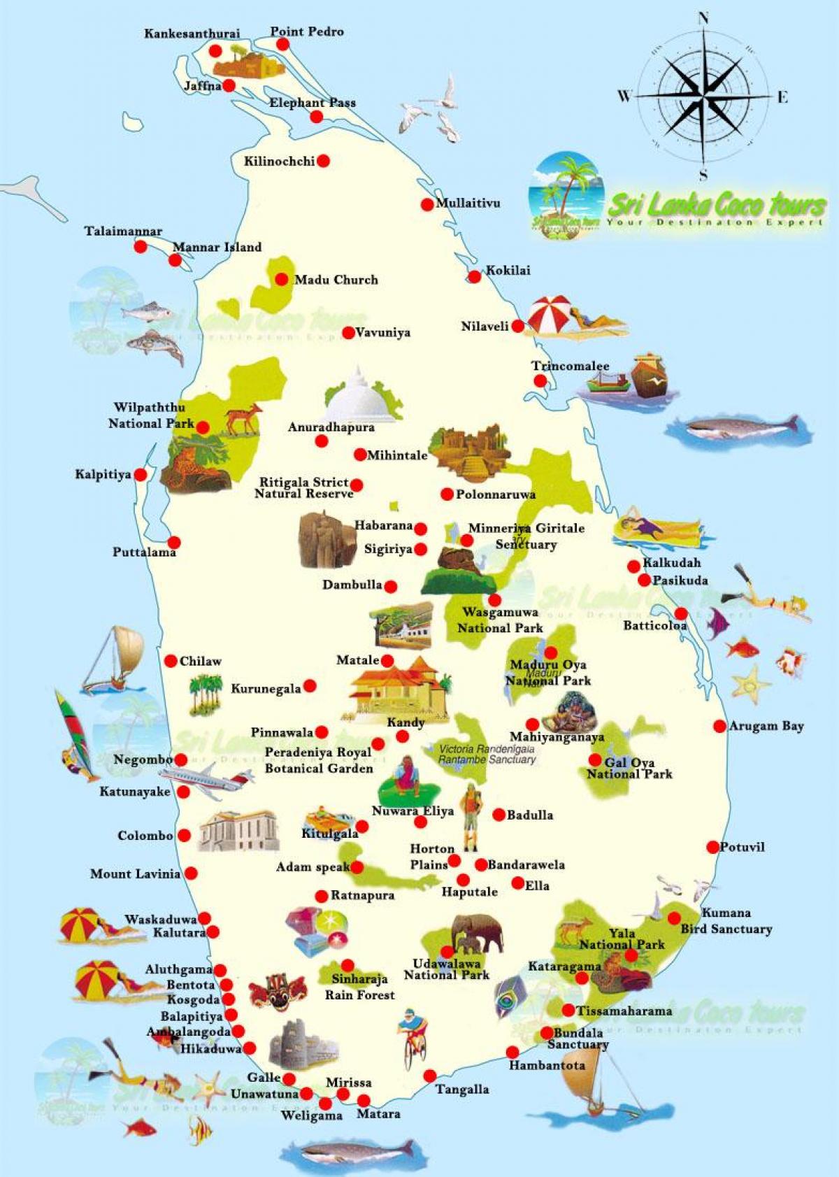 kort unawatuna Sri Lanka