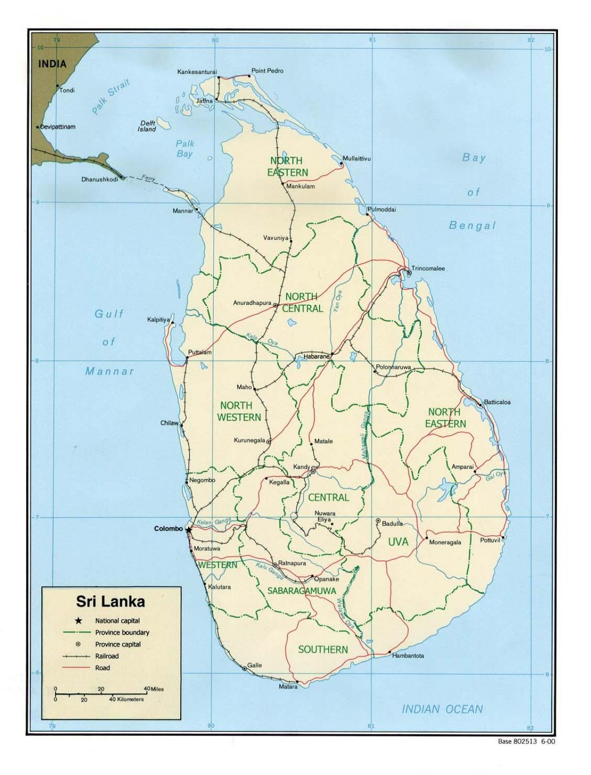 kort over verden ' s ende Sri Lanka