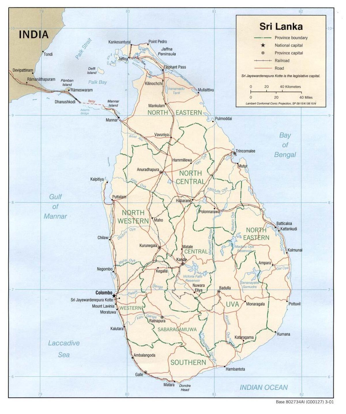 Sri Lanka gps-kort online