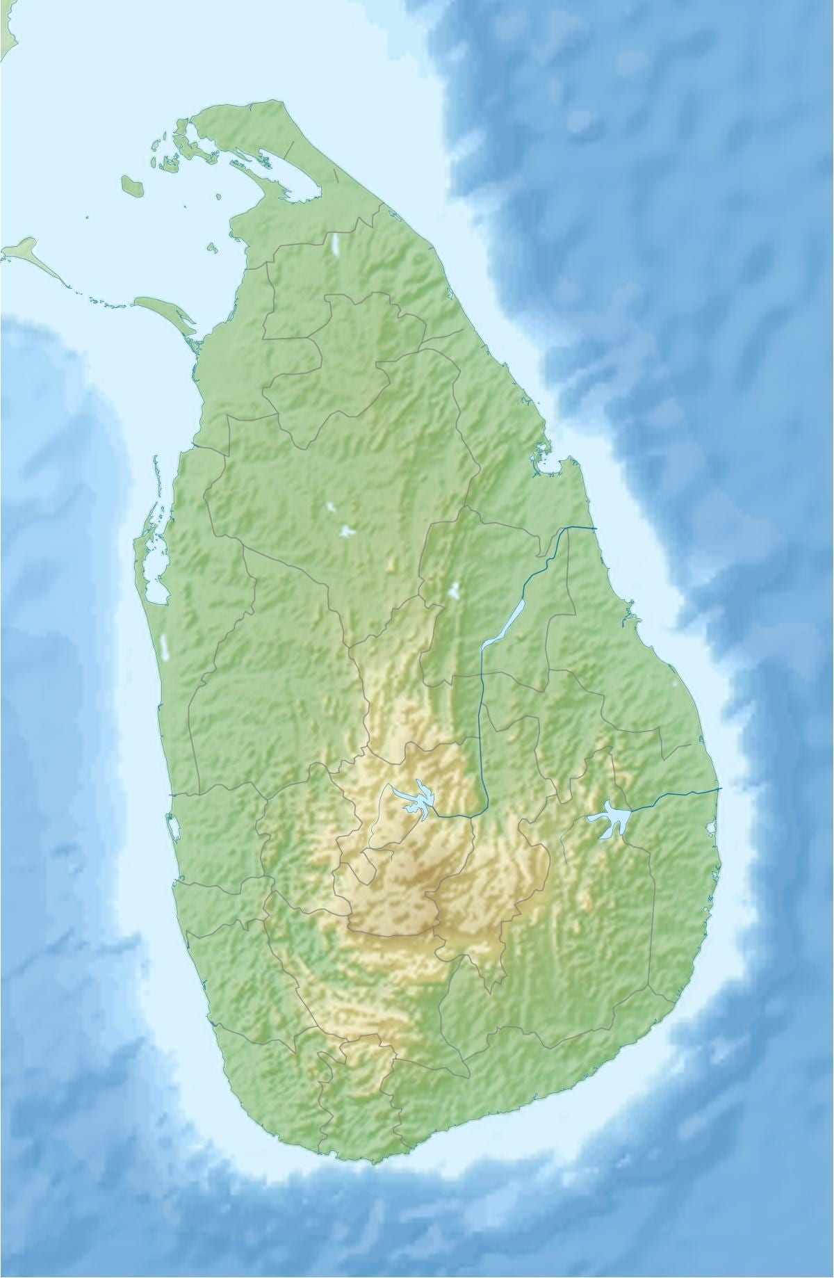 kort over jorden kort Sri Lanka
