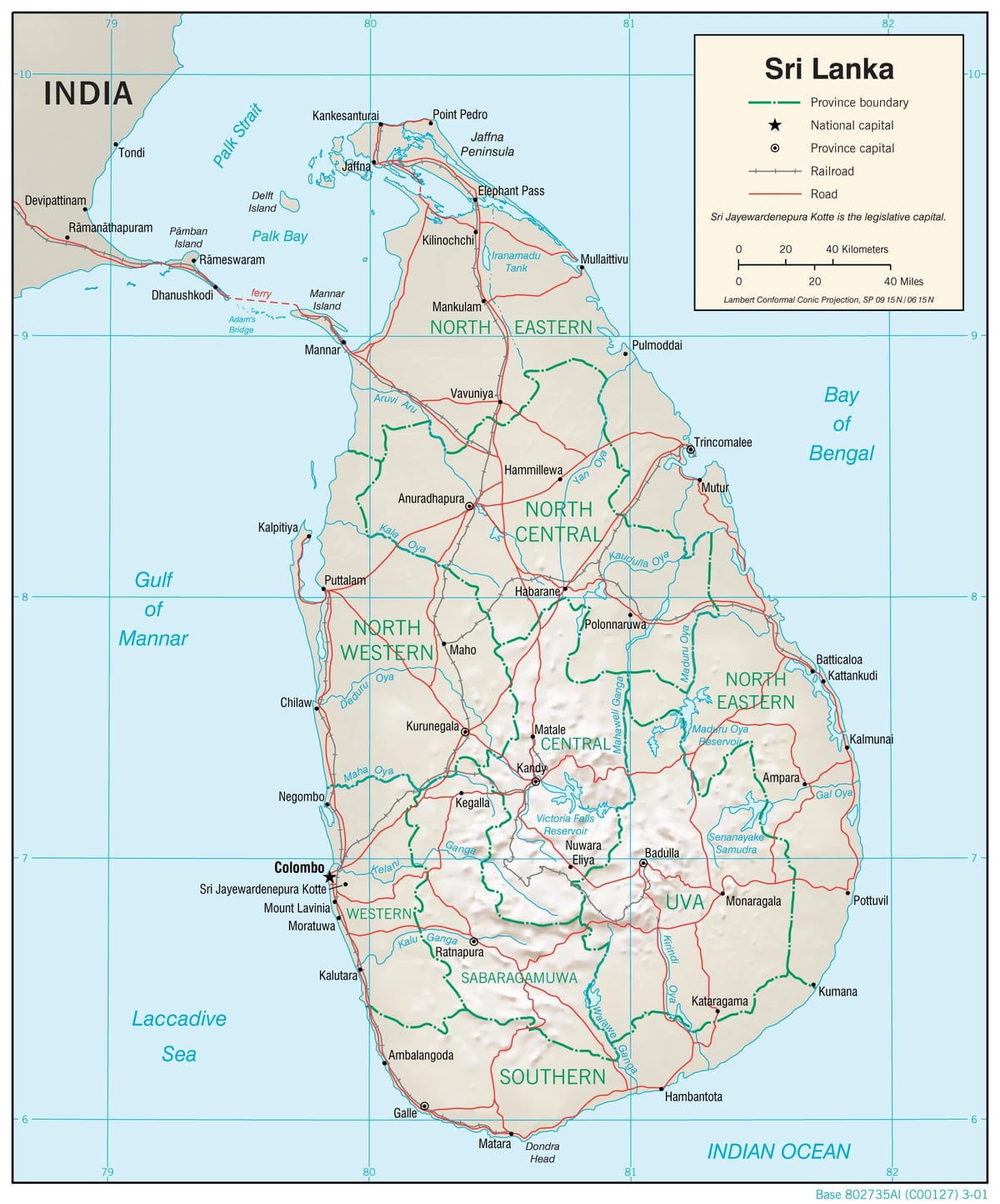 kort navigation kort Sri Lanka
