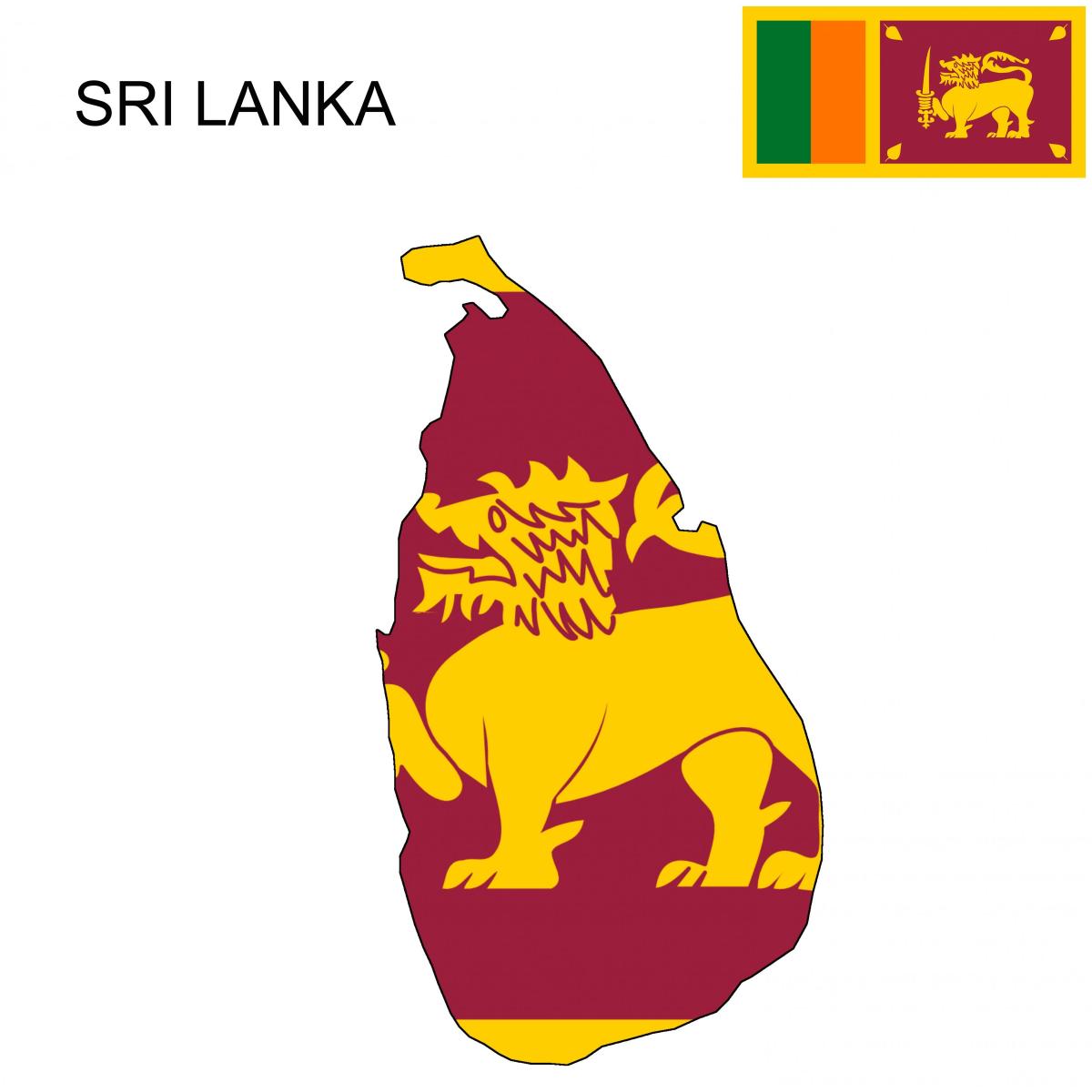 kort Sri Lanka flag