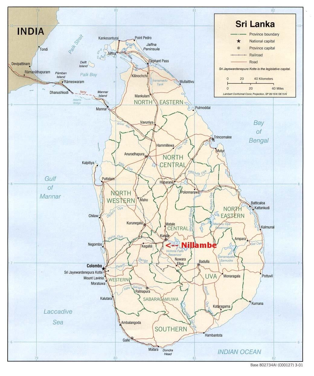 kort Sri Lanka hus