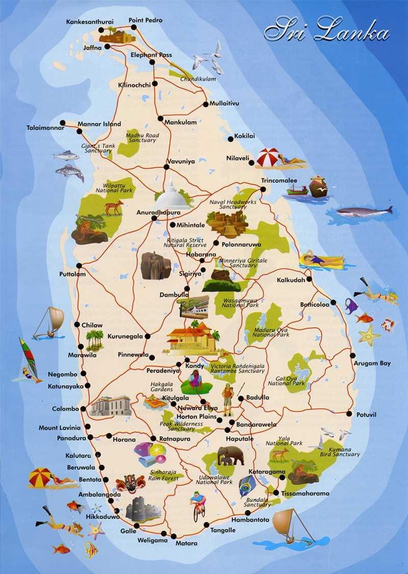 Sri Lanka ø-kort