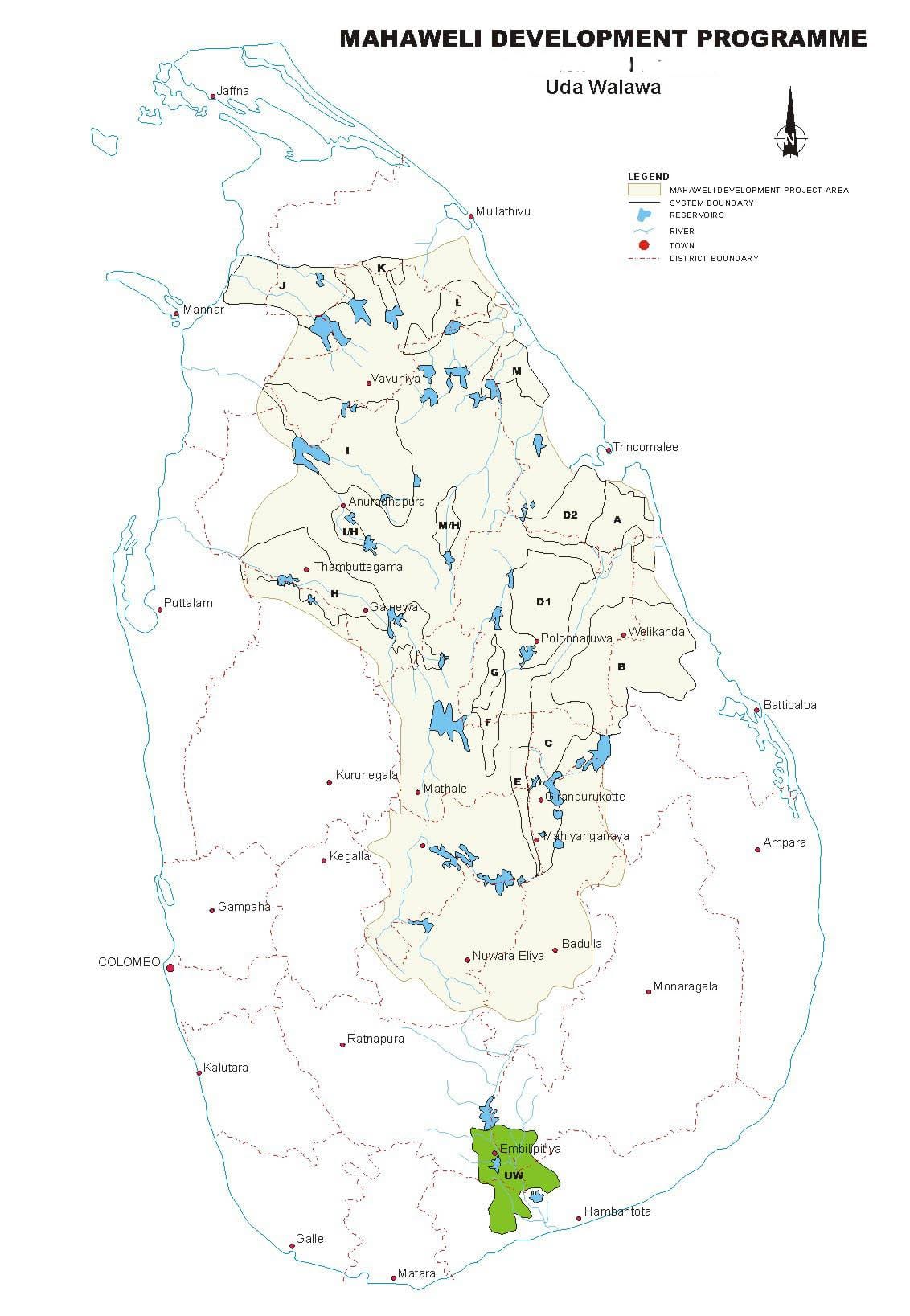 kort tankene i Sri Lanka