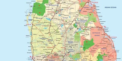 Sri Lanka ampara distriktet kort