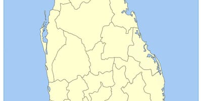 Kort i syd Sri Lanka
