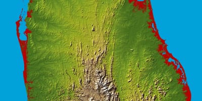 Kort Sri Lanka 3d