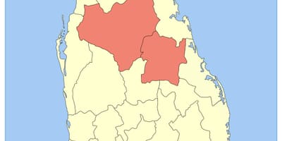 Det centrale provins i Sri Lanka kort