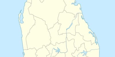 Kort Sri Lanka divisions sekretariat