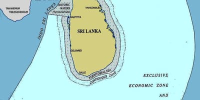 Kort Sri Lanka havet