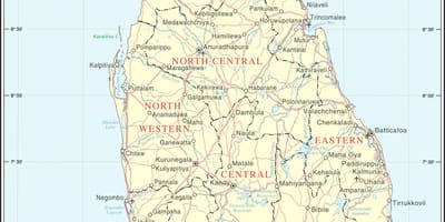 Sri Lanka road kort afstand lommeregner