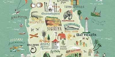 Kort Sri Lanka kort plakat