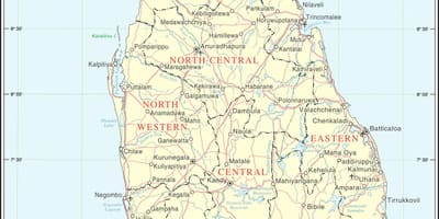 Lufthavne Sri Lanka kort