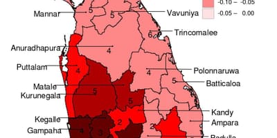 Kort Sri Lanka malaria