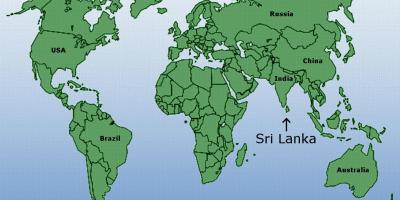 Verden kort, der viser, Sri Lanka