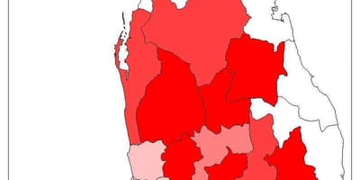 Sri Lankas befolkning kort