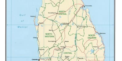 Kort over verden ' s ende Sri Lanka